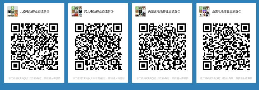 华北地区电池行业微信交流群二维码